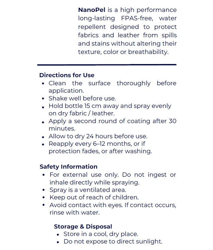 Fabric & Leather Water Repellent